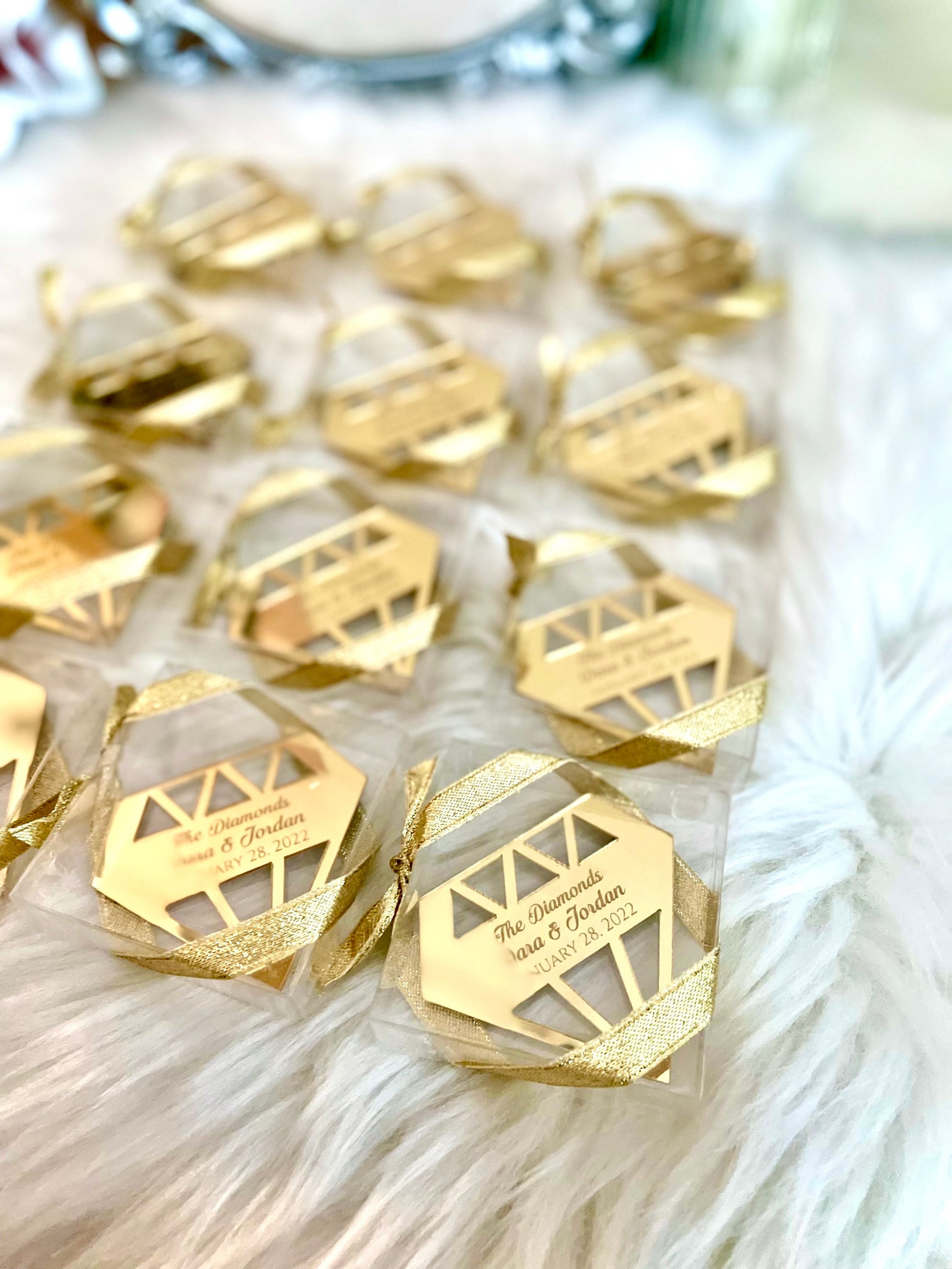 Personalized Gift, Diamond Save the Date Favors, Valentines Day, Diamond Shape Wedding Favors, Diamond Birthday Theme,Wedding Guest Gifts