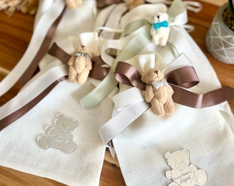 Large Teddy Bear Gift Bags, Teddy Bear Baby Boy Shower, Teddy Bear Birthday, Teddy Bear Treat Bag, Personalized Favors, Thank You Beary Much