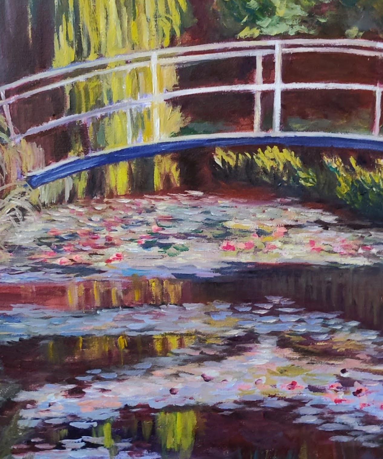 Water Lilies and Japanese Bridge . Inspired by Claude Monet. Oil