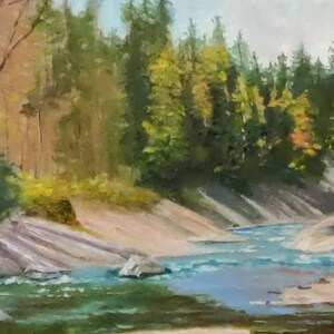 Cristal River. Original Oil Painting on Canvas 16"x20". Mountain ...