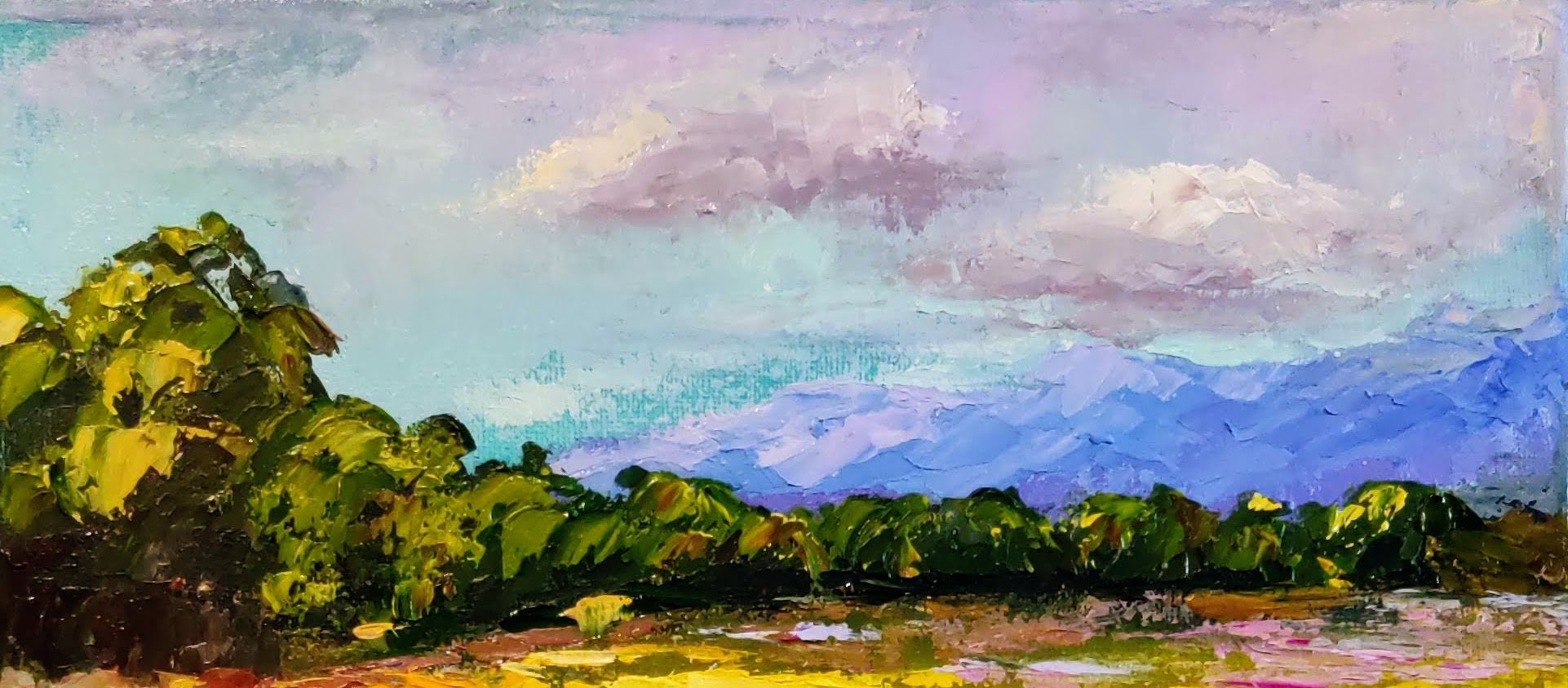 Landscape Painting Farm Wall Art Country Landscape Painting Etsy