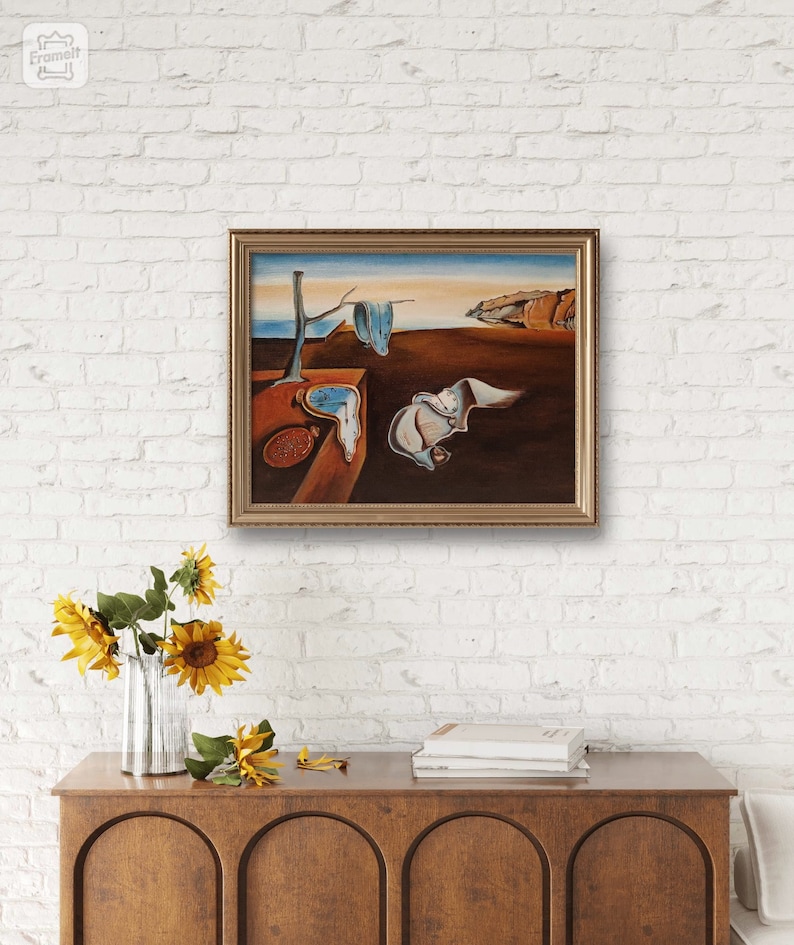 Salvador Dali Oil Painting Based on the Persistence of Memory Famous