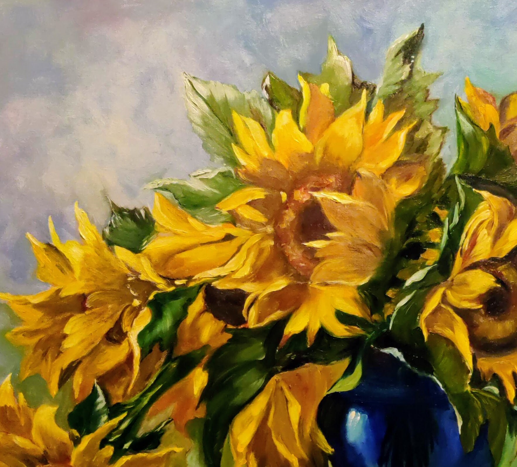 Sunflowers. Original Oil Painting on Canvas 18"x24"sunflower Painting ...