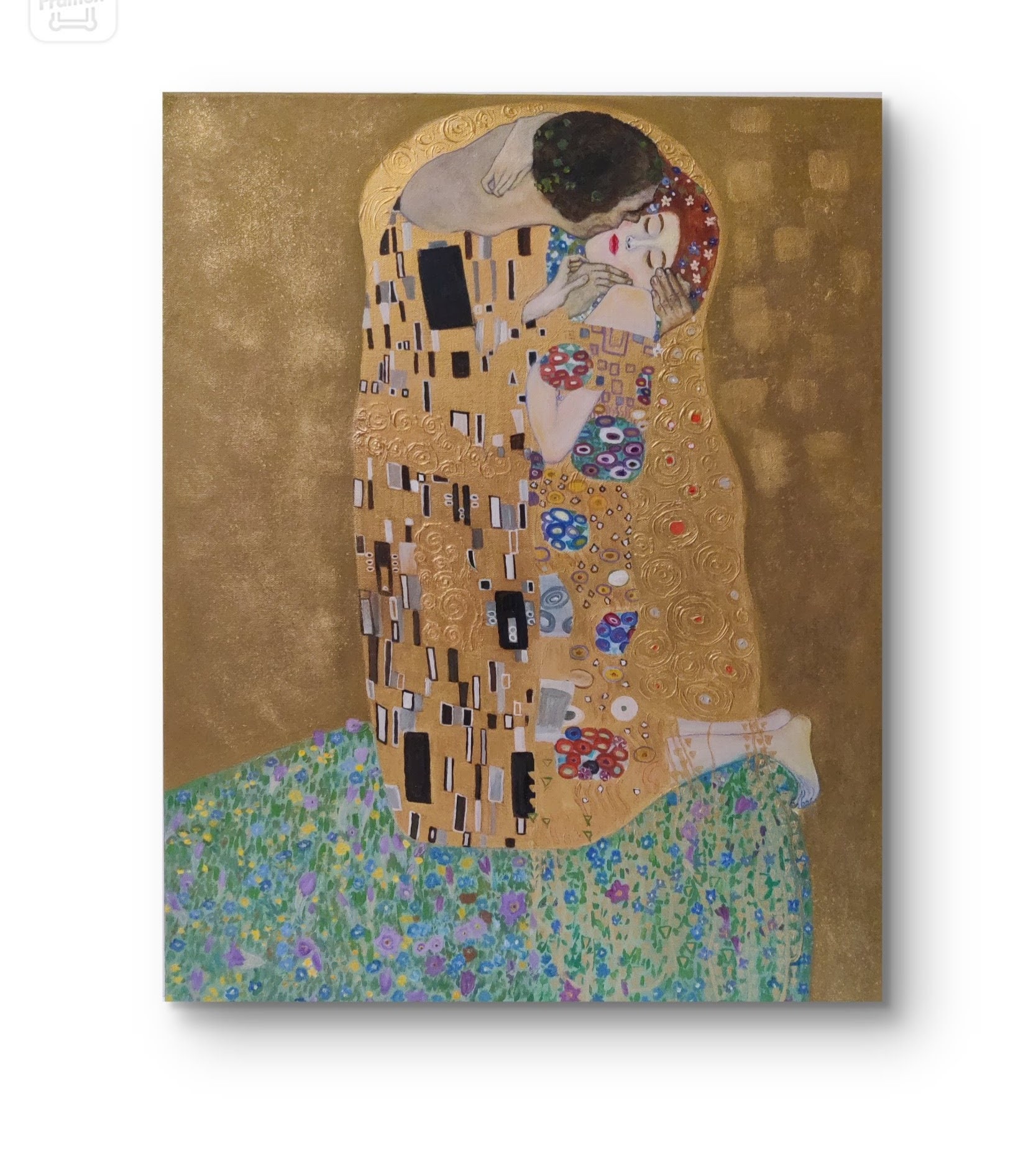 The Kiss - Gustav Klimt, Oil Painting on Canvas 22"x28" Reproduction ...