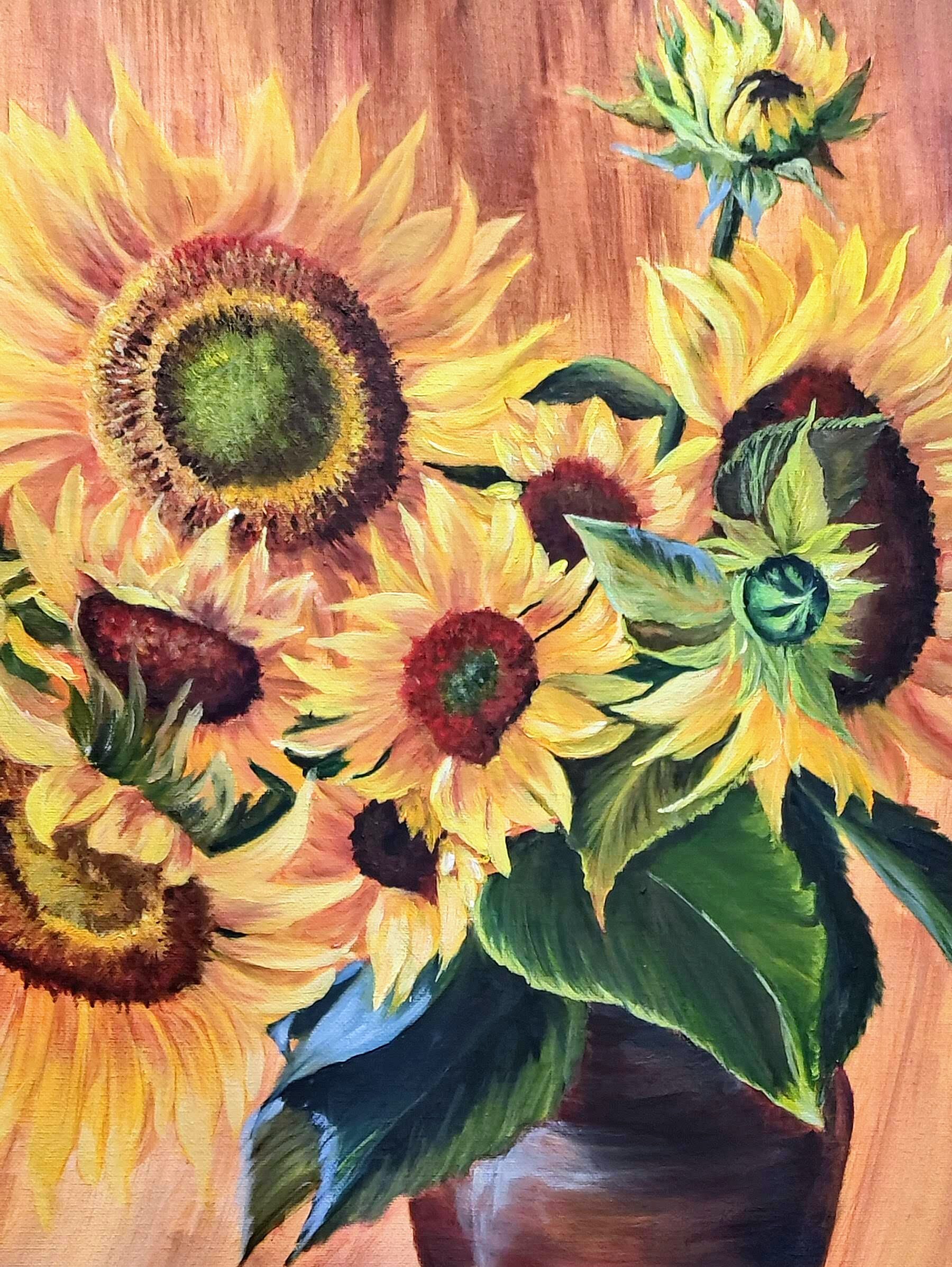 Bright Sunflowers. Original Oil Painting on Canvas - Etsy