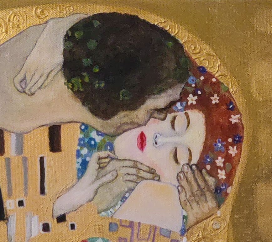 The Kiss - Gustav Klimt, Oil Painting on Canvas 22"x28" Reproduction ...
