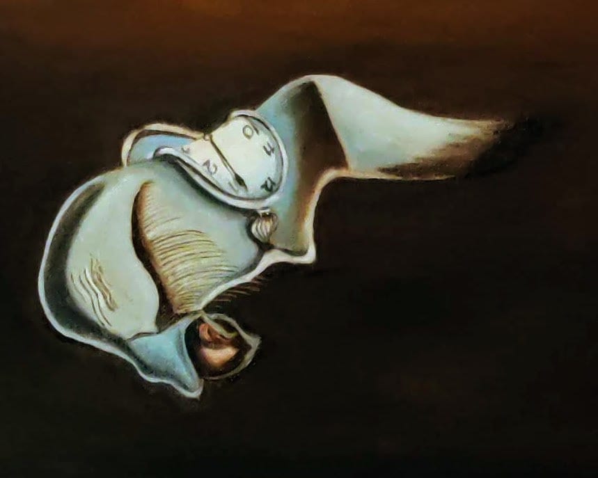 Salvador Dali Oil Painting Based on the Persistence of Memory Melting ...