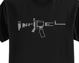 English retro cool funny slogan joke gift Infidel Long Sleeve Baseball Shirt