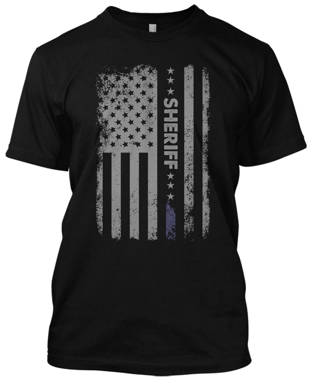 quot;Defend Police Defund Media Support Thin Blue Line US Flag" T-shirt for