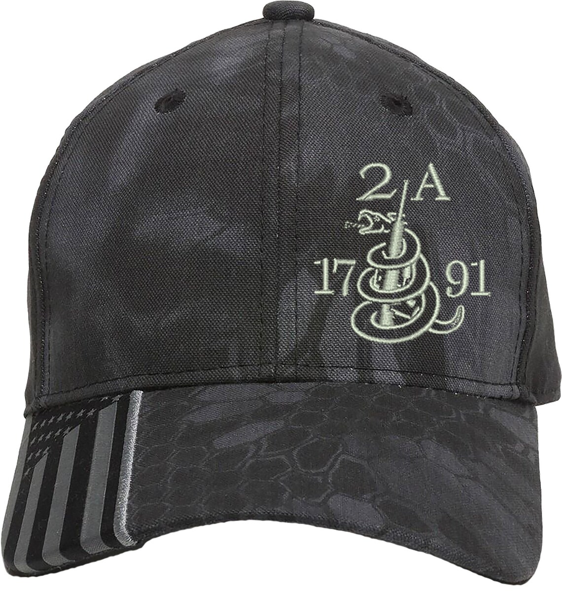 Distressed 2nd Amendment Baseball Cap With Ponytail