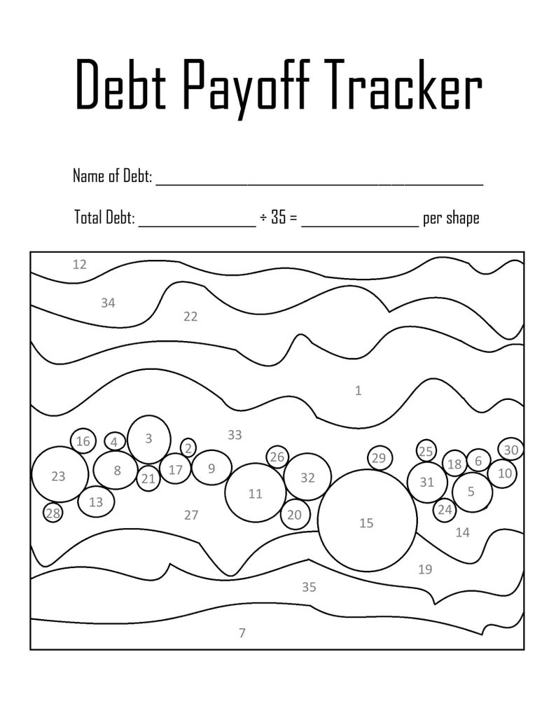 Debt Tracker Coloring Coloring Pages