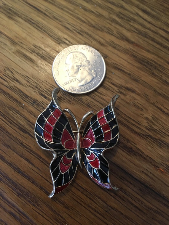 Butterfly Brooch Pin Trifari Vintage 1950s