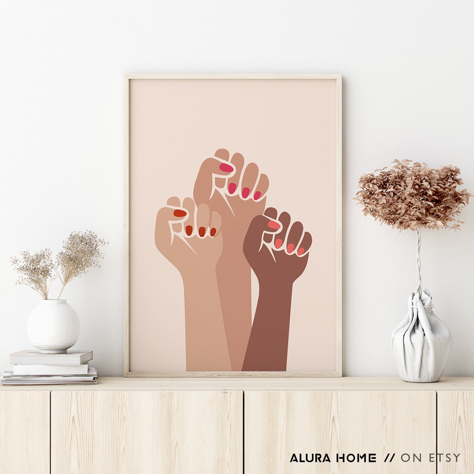 Girl Power Print Feminist Poster Feminist Wall Art Strong - Etsy