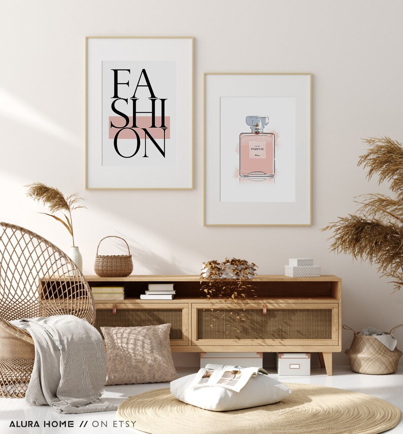 Set Fashion Prints Fashion Wall Art Dressing Room Decor Etsy