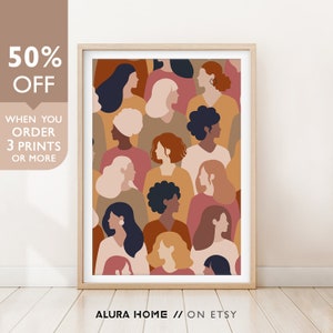 Feminist Print, Strong Women Art, Feminist Wall Art, Women Print, Girl Power Print, Empowerment Women Art, Women Illustration, Feminism Art