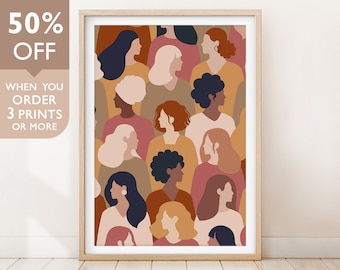 Feminist Print, Strong Women Art, Feminist Wall Art, Women Print, Girl Power Print, Empowerment Women Art, Women Illustration, Feminism Art