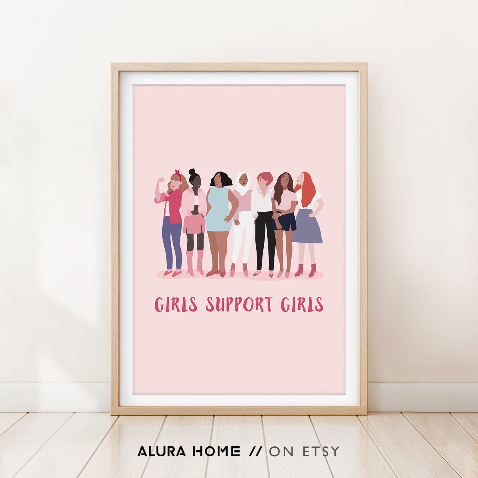 Set of 5 Feminist Prints Feminist Nursery Art Posters Girl Etsy