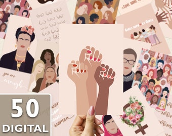 Feminist Prints Set, Collage Kit, Gallery Wall Set, Feminist Wall Collage, Nursery Wall Decor, Feminist Posters, Feminist Wall Art