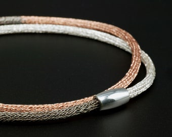 handgebreide wikkelarmband - Tricolor