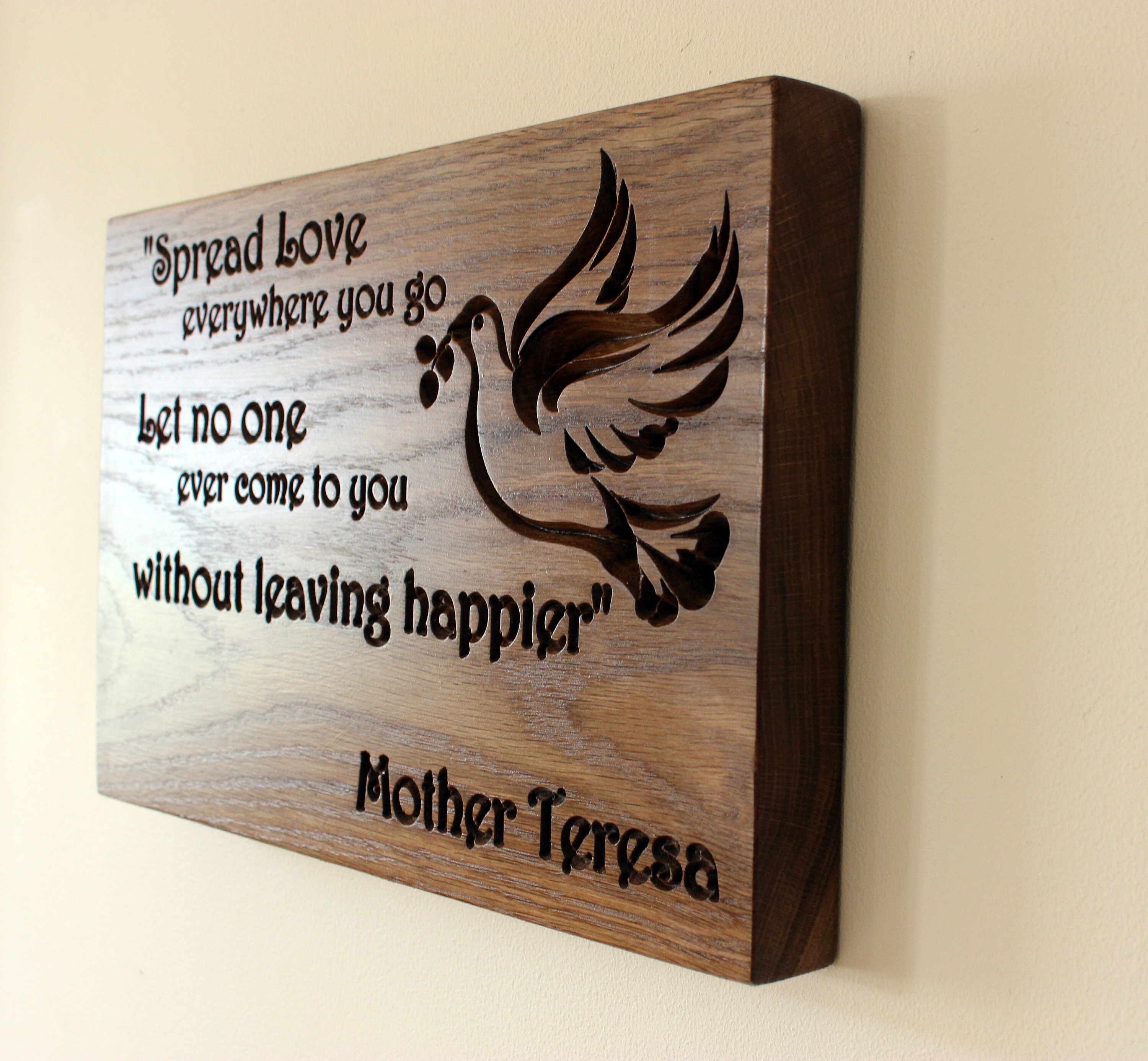 Personalized Wooden Oak Wall Plaque Etsy