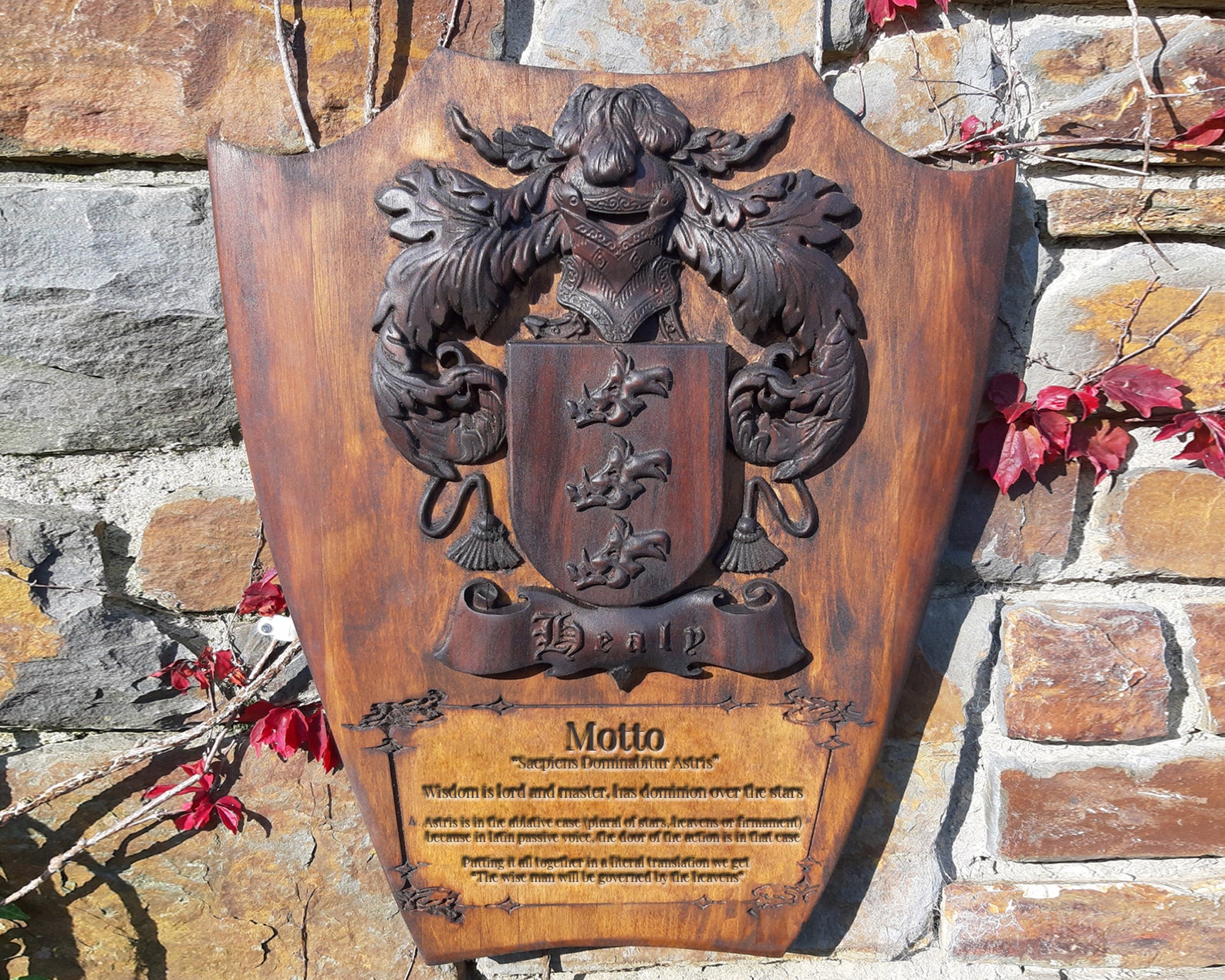 FAMILY CREST GIFT Custom Coat of Arms Handcrafted Family Etsy Israel