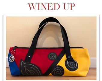 WINED UP - Pattern for a horizontal wine tote