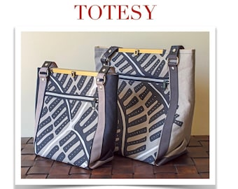 TOTESY -  Pattern for a smart-looking tote in two sizes - Cutie and Beauty.