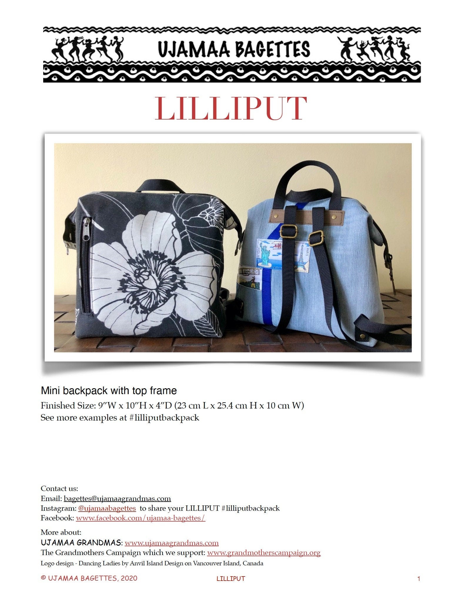 LILLIPUT Pattern for a Mini Backpack With Internal Frame - Etsy Australia