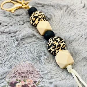Keychain-Silicone Bead Keychain-Camo Bead Keychain