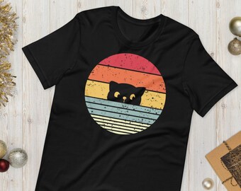 Cat Shirt, Cat T-shirt, Cat Tshirt Vintage, Cat Tee Shits, Cat Shirt Vintage, Retro T-shirt with Cat