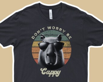 Capybara Retro Shirt, Capybara Gift Tee - Unique Capybara Shirt for All Ages