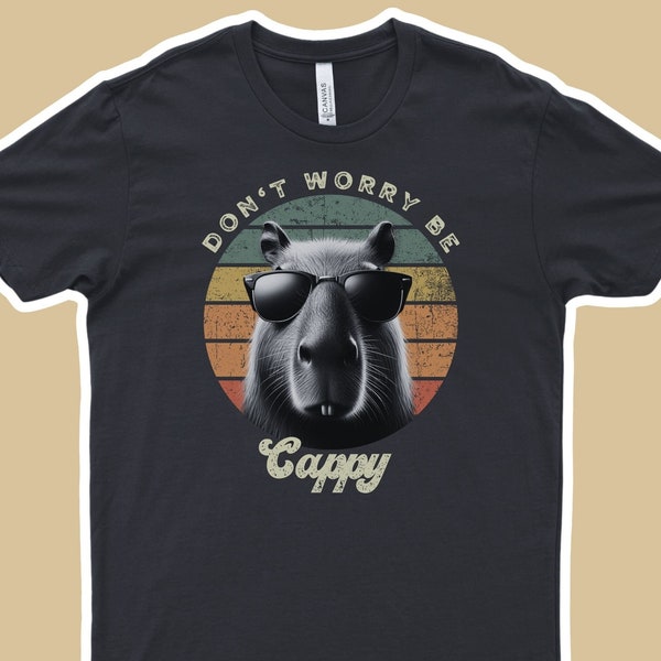 Capybara Retro Shirt, Capybara Gift Tee - Unique Capybara Shirt for All Ages