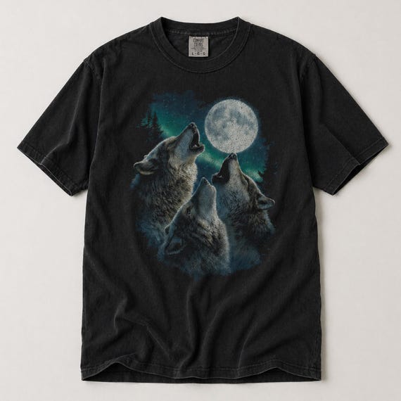 Howling Wolf Shirt, Wolf Moon Shirt, Vintage Wolf Tee, Wolf Gifts, Wildlife Shirt