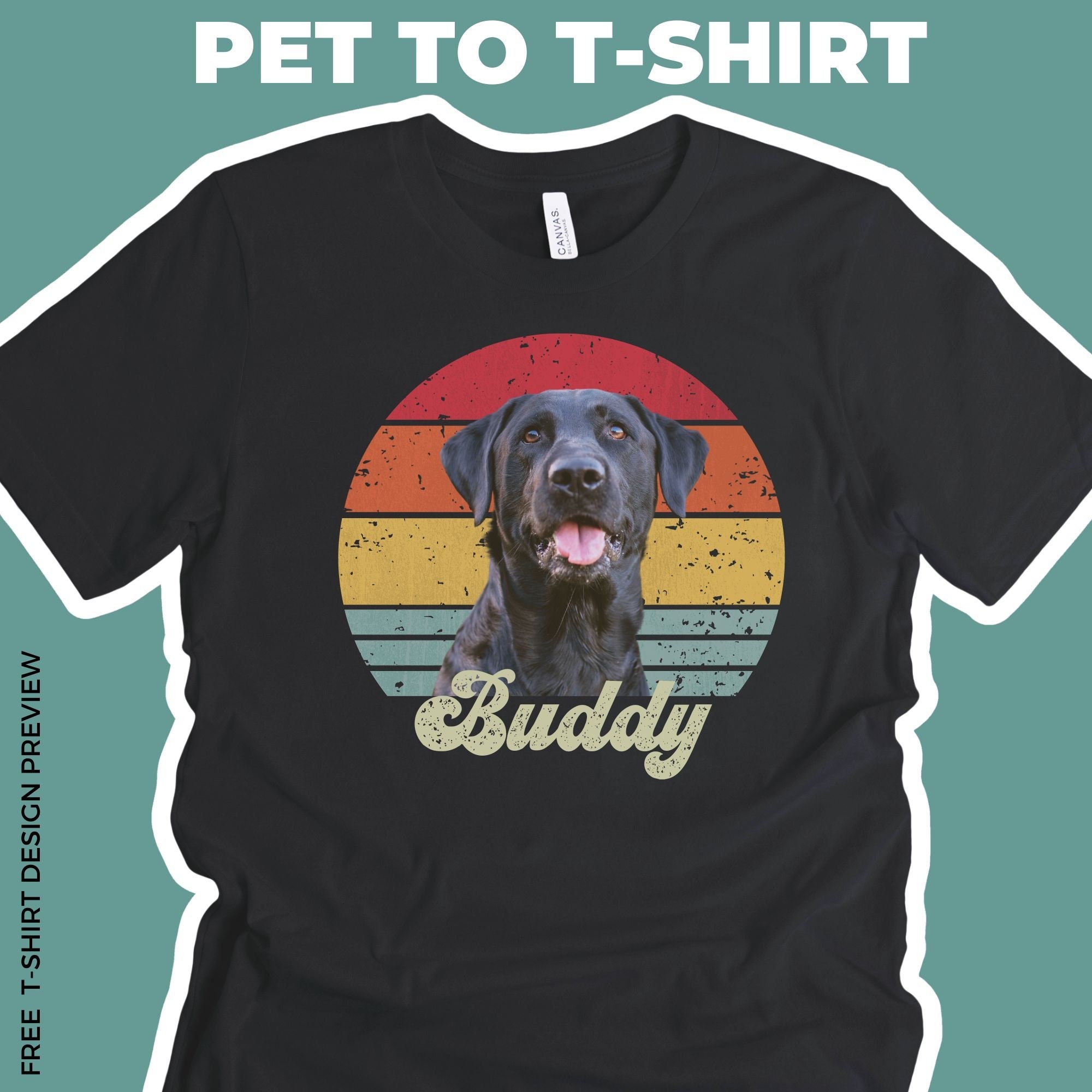 Custom Dog Shirt, Custom Pet Shirt with Vintage Portrait