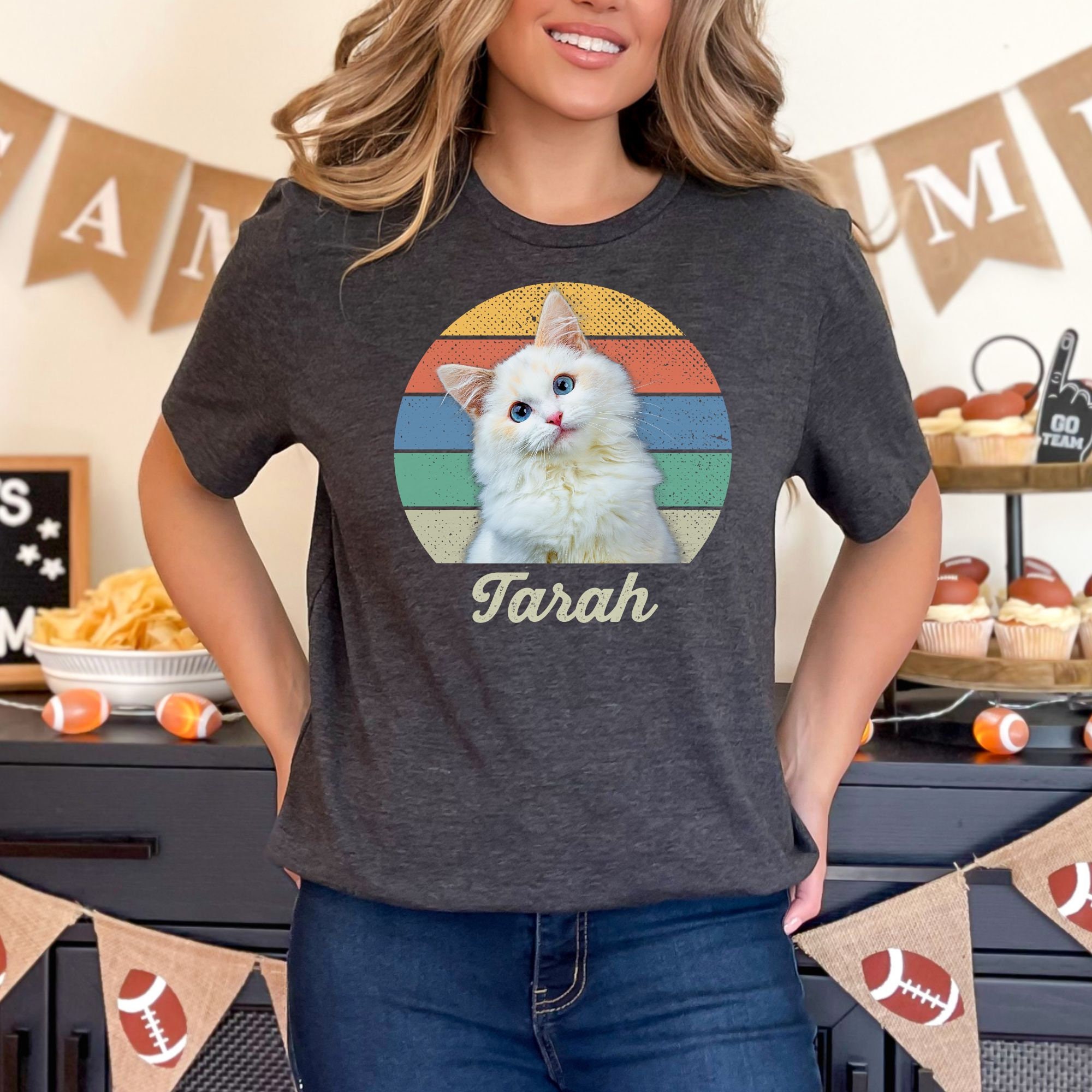 Custom Pet Owner Shirt, Personalized Dog & Cat Face Shirt