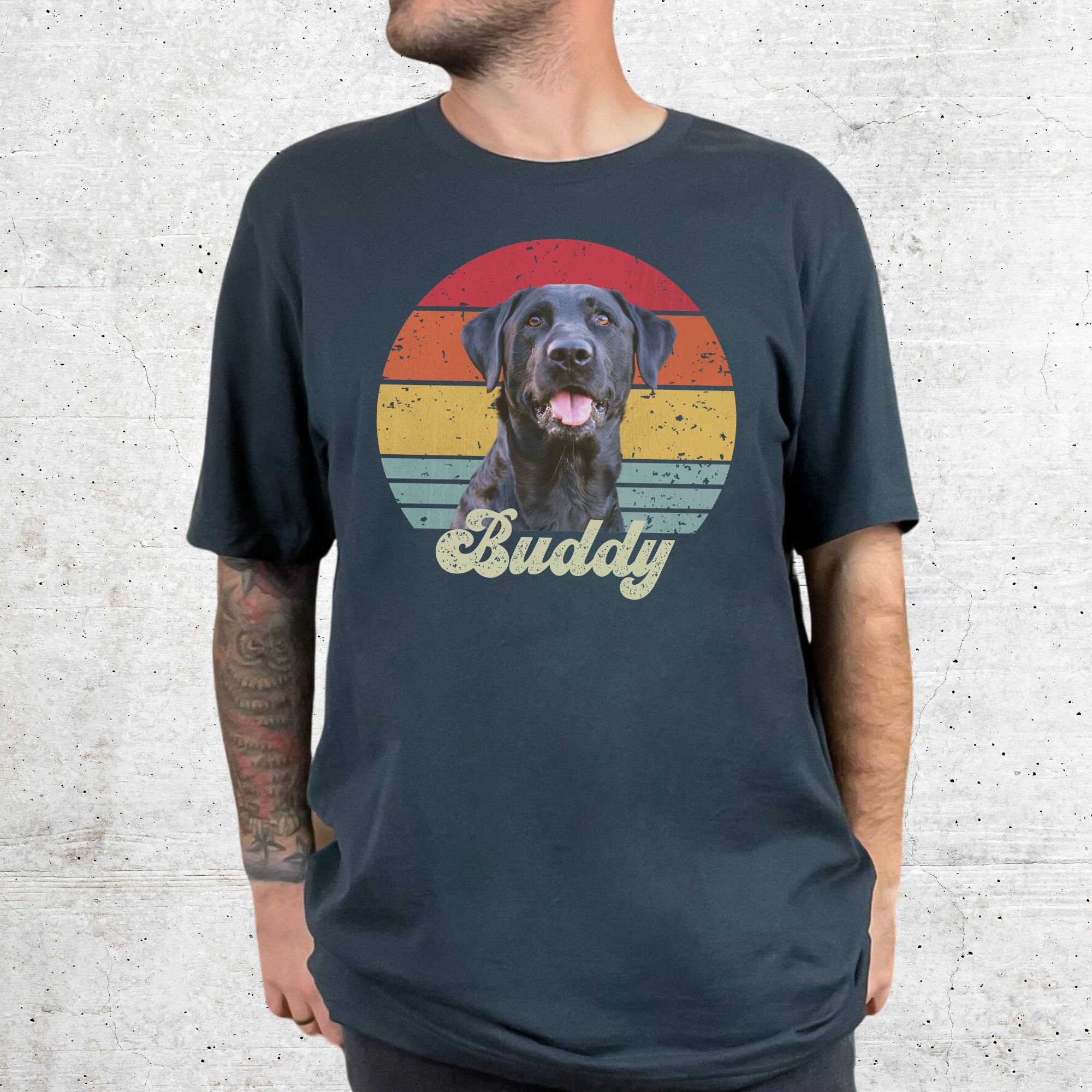 Custom Dog Shirt, Custom Pet Shirt with Vintage Portrait