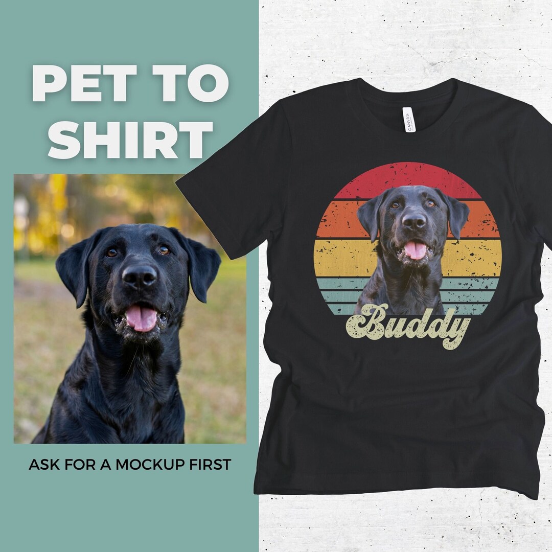 Buy Pet Photo Shirt, Custom Pet Shirt, Custom Pet Face Shirt, Personalized Pet Tshirt, Custom