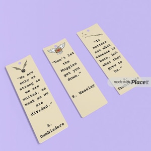Wizard Quote Digital Bookmarks 2, 6 Pack Digital Print Bookmarks, Digital Download Bookmarks, Popular Wizard Quotes