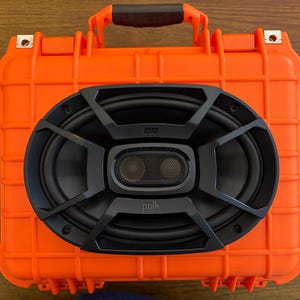 Handbuilt Bluetooth Speaker, Apache 2800 Case, Polk Audio Marine 6x9, Weatherproof, Portable