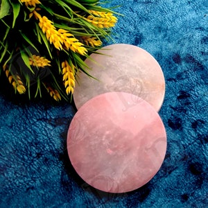 Set of 4,Alabaster Round Marble Handmade Coasters or Natural Stone Tea Coasters, Blue, Red, Yellow, Purple Coasters set EXPLORE NOW!!
