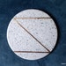 10x10 Beautiful White Round Marble Terrazzo Cheese Platter With Pure