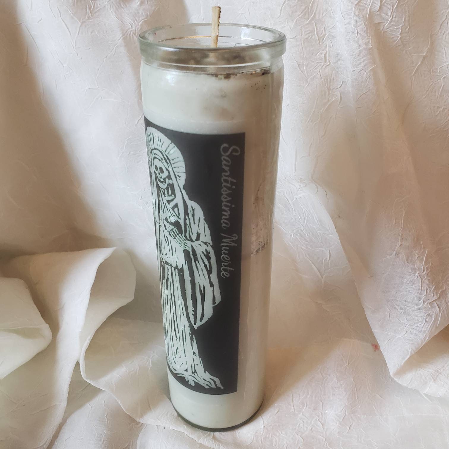8 White Santissima Muerte Candle Handmade Santa Muerte Candle Infused