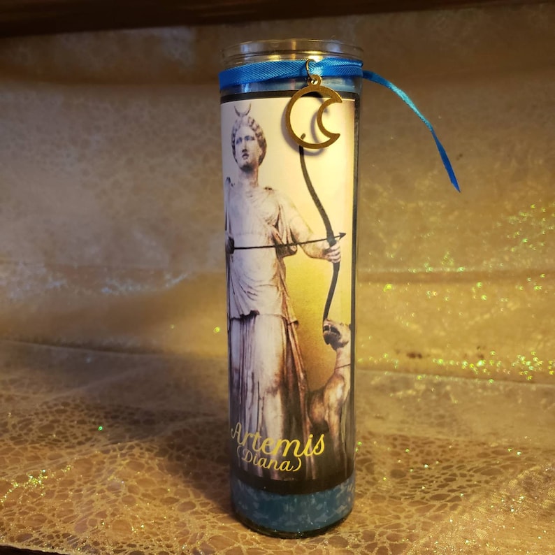 Handmade 8 Artemis diana Candle. Scented Moon Goddess Etsy