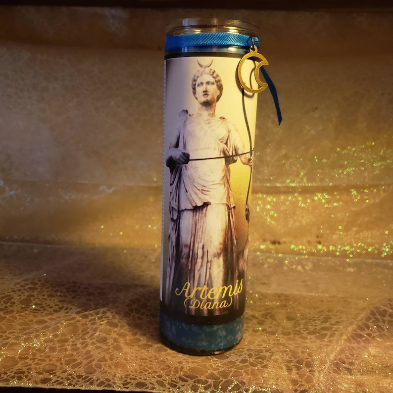 Handmade 8 Artemis diana Candle. Scented Moon Goddess Etsy