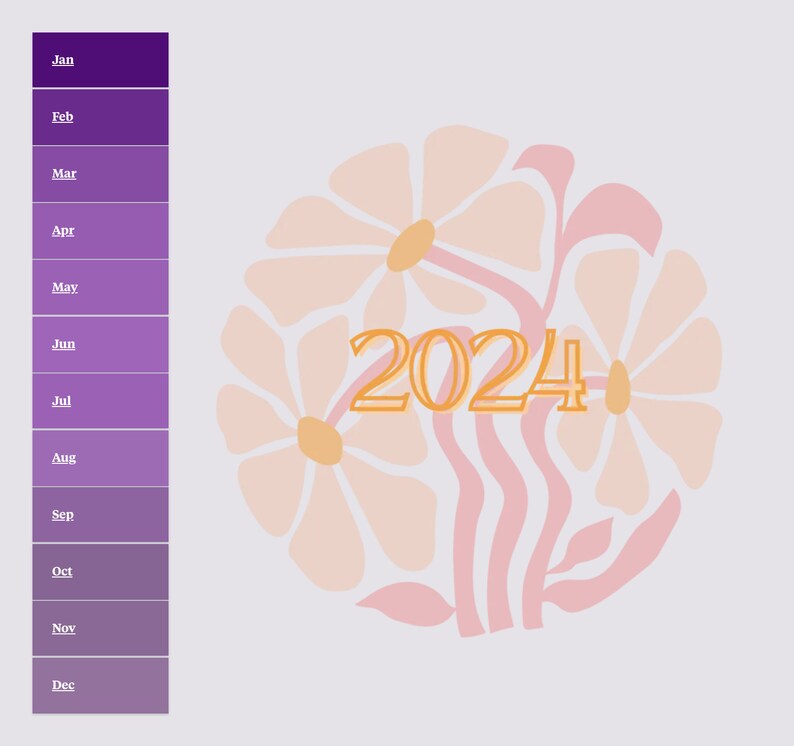 Milanote Template Digital 2024 Yearly Calendar Etsy