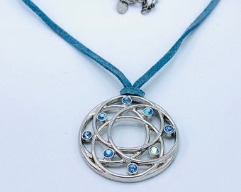 Lia Sophia light blue and silver tone necklace