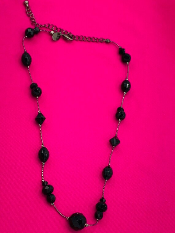 Lia Sophia black tone necklace - image 8