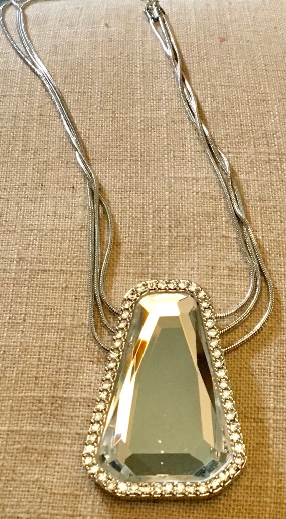 Lia Sophia Crystal Necklace, mirror. - image 3