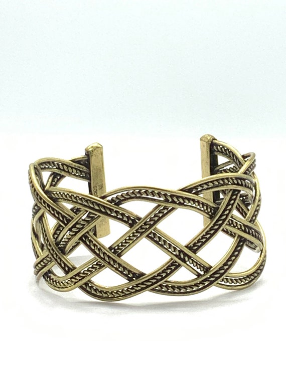 Gorgeous collectible cus brass bracelet by Lia Sop