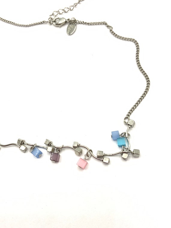 Lia Sophia multicolored necklace, square charms. - image 8